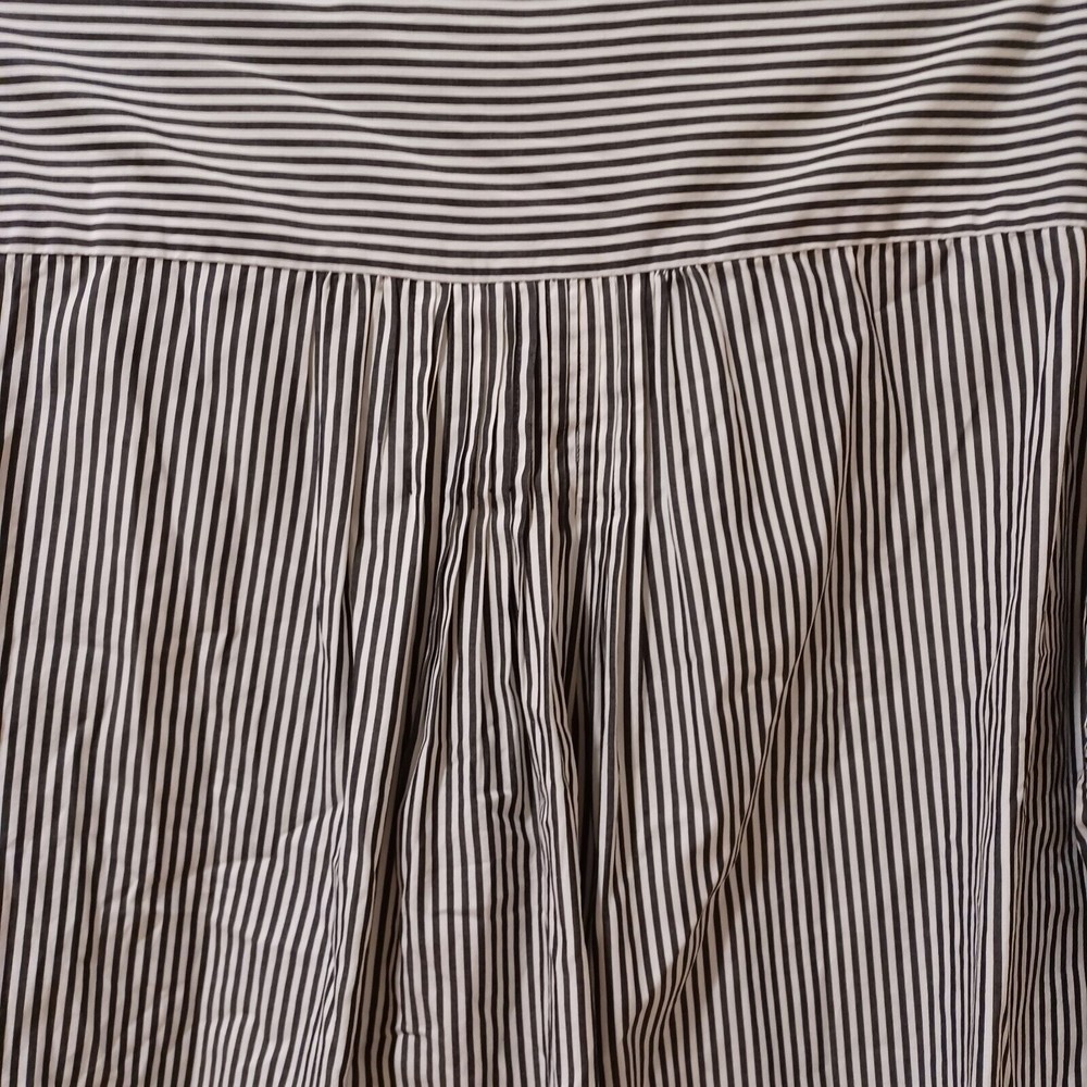 Nili Lotan 3/4 Sleeve Navy Blue Stripe Button Down Relaxed Boxy Fit Shirt XS - Picture 8 of 9